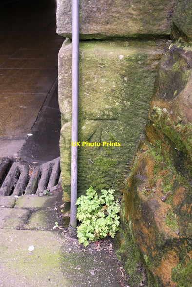Photo 6"x4" Benchmark on railway bridge over Bower Street Harrogate c2012