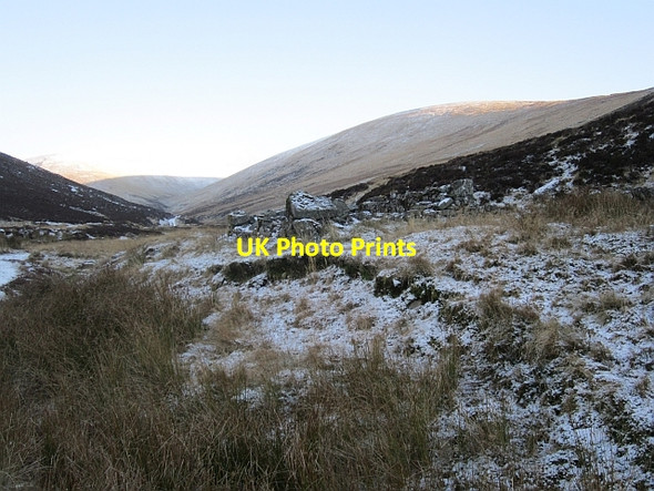Photo 6"x4" Shieling ruin, Glen Cally Dalhally c2012