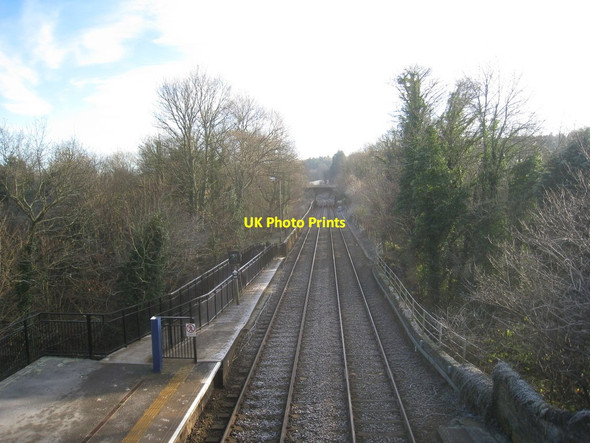Photo 6"x4" View from the station footbridge, Riding Mill looking east Broomhaugh c2012