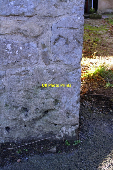 Photo 6"x4" Benchmark on house at Linch Farm Wytham c2012