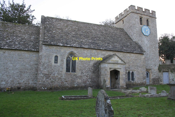 Photo 6"x4" All Saints Church and churchyard Wytham c2012