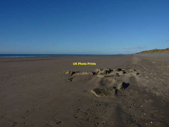 Photo 6"x4" Remains of a pillbox beside the dunes Aberdyfi c2012