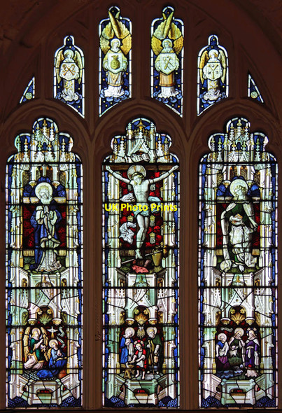 Photo 6"x4" St Mary, Church End, Hendon - Stained glass window Hendon\/TQ2389 c2012