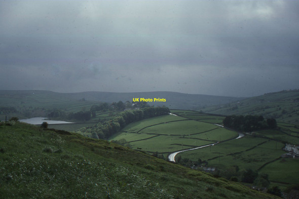 Photo 6"x4" Haworth: view up the valley from Cemetery Road Haworth c1994