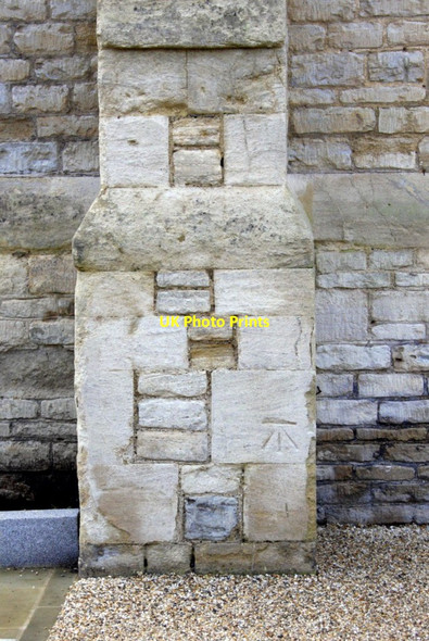 Photo 6"x4" Benchmark on St Luke's Chapel Oxford\/SP5106 c2012