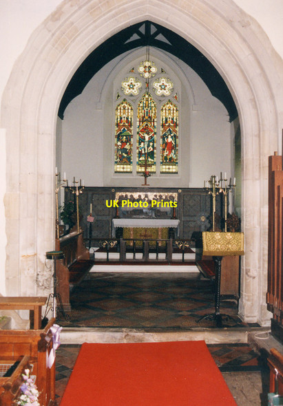 Photo 6"x4" St Giles, Cheddington - East end Cheddington c1994