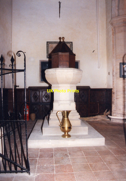 Photo 6"x4" The Assumption, Moulsoe - Font Moulsoe c1997