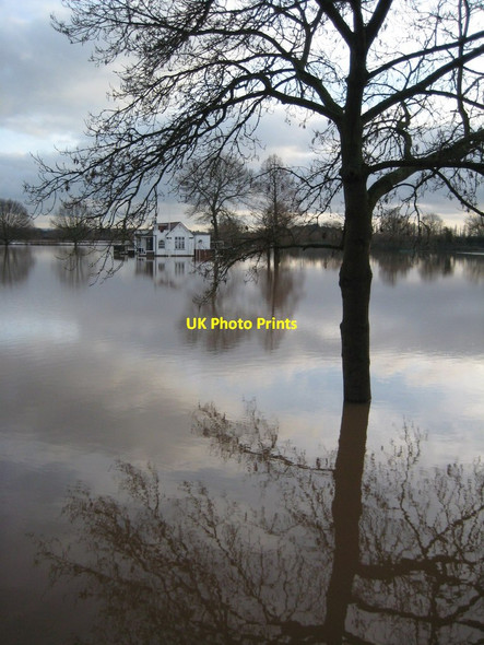 Photo 6"x4" Flooded playing field Worcester c2012