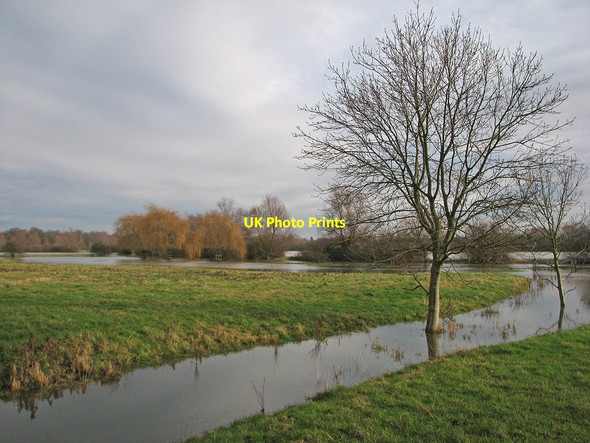 Photo 6"x4" Flooding at Grantchester Meadows Grantchester c2012
