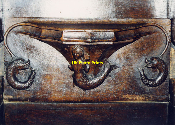 Photo 6"x4" St Mary, Nantwich - Misericord Nantwich c1998