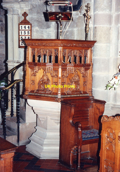 Photo 6"x4" St Mary, Wirksworth - Pulpit Wirksworth c1991
