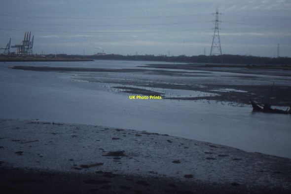 Photo 6"x4" Looking down the Test from the train, at Redbridge Totton c1994