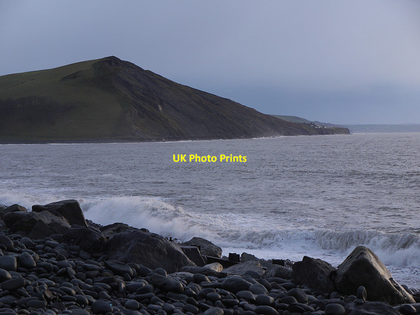 Photo 6"x4" Dusk, Christmas Eve, on Tanybwlch Beach Aberystwyth c2012