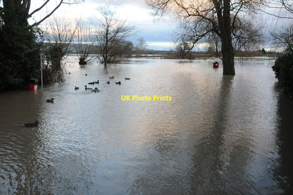 Photo 6"x4" Flooding at Twyning Fleet Twyning Green c2012