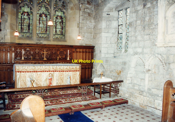 Photo 6"x4" St Andrew, Radbourne - Chancel Radbourne c1991