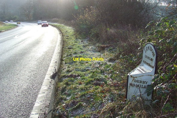 Photo 6"x4" Old Milepost Osmaston\/SK2043 c2012 P1