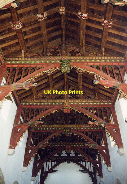 Photo 6"x4" St John the Baptist, Bere Regis - Roof Shitterton c1998