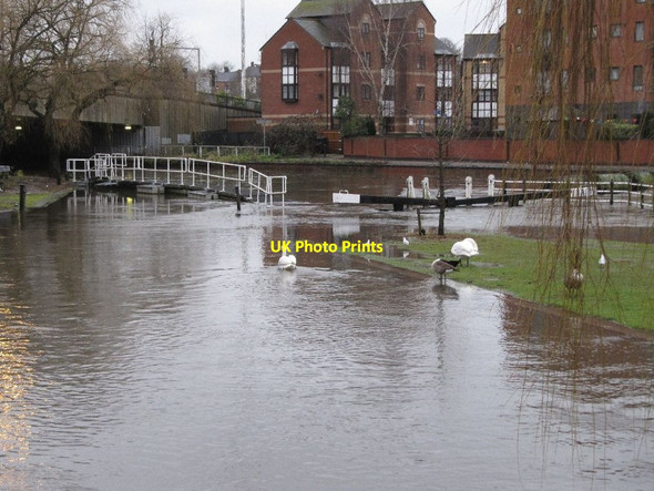 Photo 6"x4" Bridge in the water Reading c2012