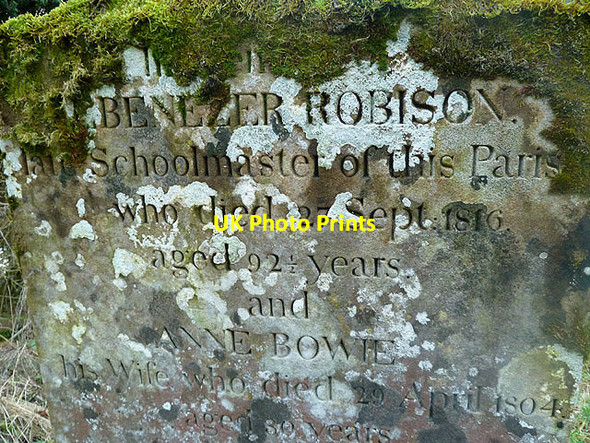 Photo 6"x4" A gravestone at Mertoun Maxton\/NT6130 c2012