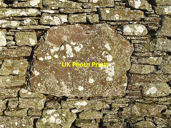 Photo 6"x4" A large stone in a ruined building near Easter Housebyres Easter Housebyres c2013