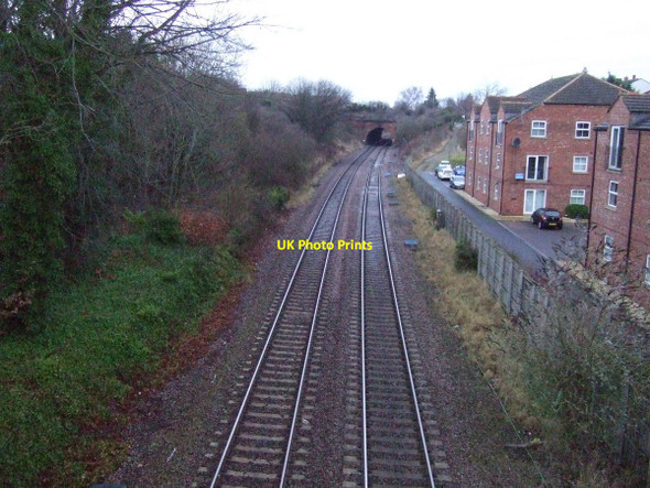 Photo 6"x4" Railway heading north towards Middlesbrough Egglescliffe c2013