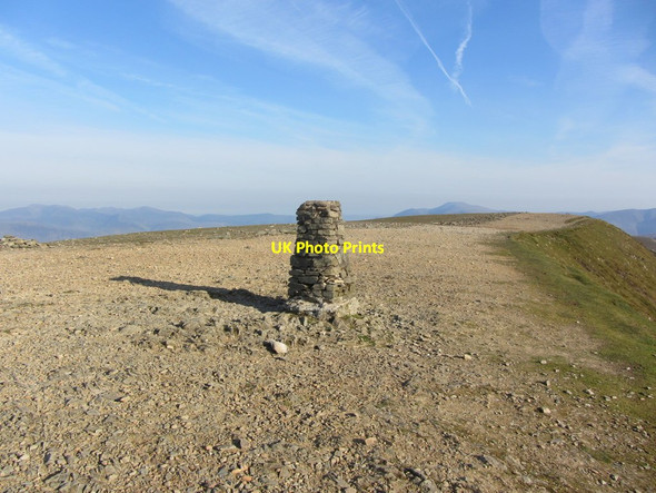 Photo 6"x4" Trig point & summit ridge, Helvellyn Helvellyn c2012