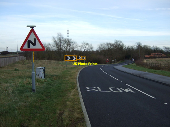 Photo 6"x4" Sharp bend in Darlington Road Elton\/NZ4017 c2013