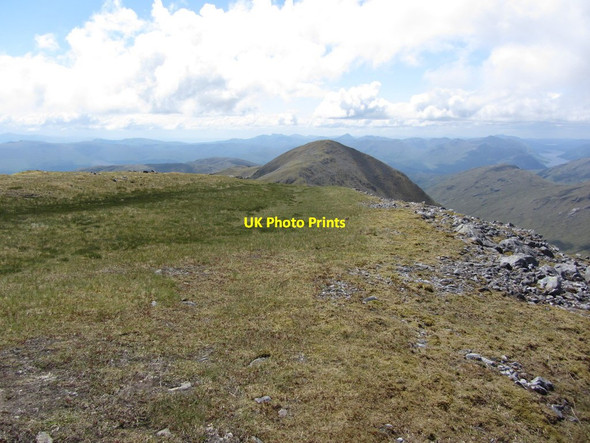 Photo 6"x4" On Gulvain (main summit) - View towards southern top Coire a' Chaorainn\/NN0086 c2012