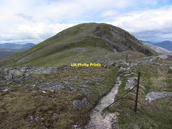 Photo 6"x4" Path south of Sgurr Thuilm with view north towards summit Sgurr Thuilm c2012