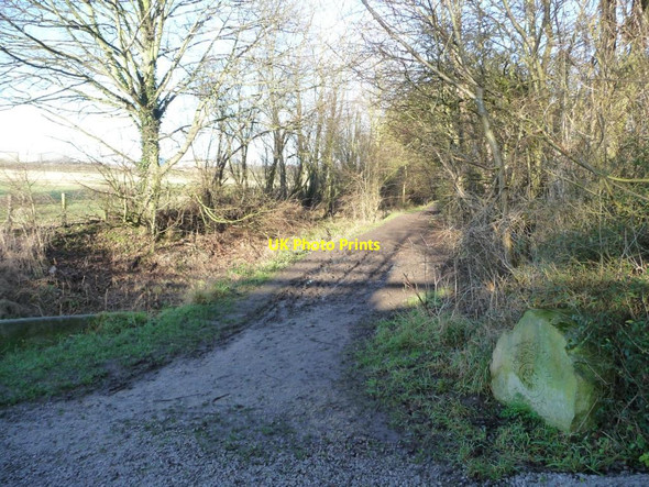 Photo 6"x4" Great and Little Preston parish boundary stone Great Preston c2013