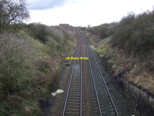Photo 6"x4" Railway heading north Mordon c2013