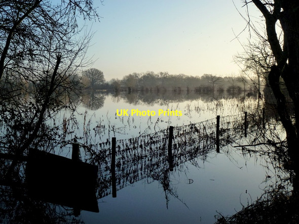 Photo 6"x4" Flooded Tirley Marsh, 1 Tirley c2013