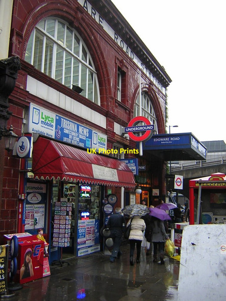 Photo 6"x4" Entrance to Edgware Road station (Bakerloo line) Westminster c2013