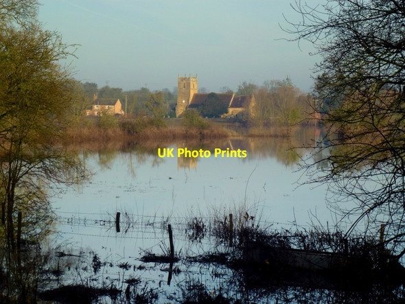 Photo 6"x4" Tirley church from across the marsh Tirley c2013