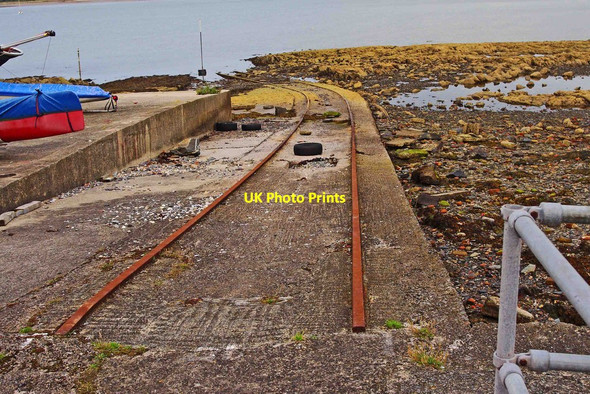Photo 6"x4" Small pier with rails near Seacliff Road, Ballyholme, Bangor Bangor\/J5081 c2010