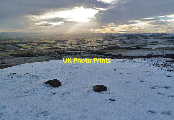 Photo 6"x4" The summit of Eildon Wester Hill Faughill c2013