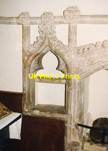 Photo 6"x4" St Mary, Little Baddow - Piscina Boreham\/TL7509 c1994