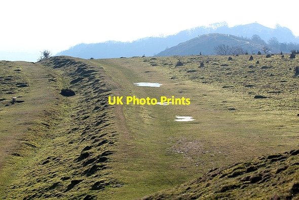 Photo 6"x4" Red Earl's Dyke on Broad Down, The Malvern Hills Little Malvern c2013