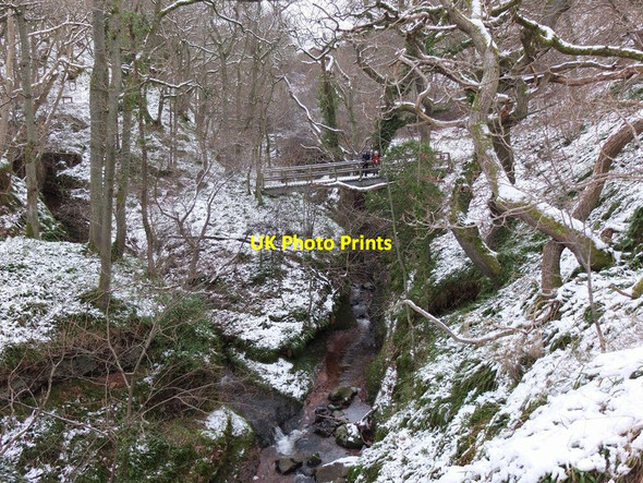 Photo 6"x4" Footbridge, Woodhall Dean Spott\/NT6775 c2013