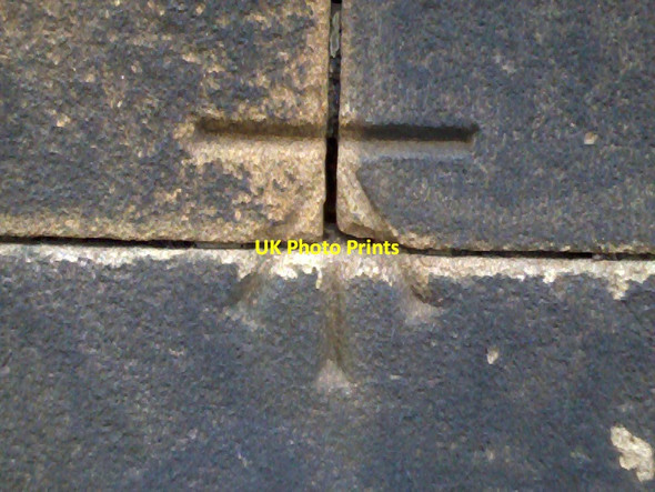 Photo 6"x4" Cut Bench Mark, Skipton Baptist Church Skipton c2012