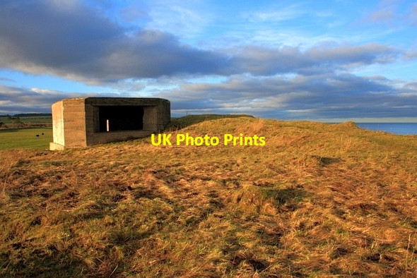 Photo 6"x4" WW2 Gun Emplacement, Cocklawburn Beach Cheswick c2013