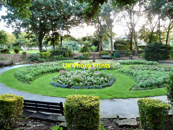 Photo 6"x4" Ashton Gardens flower beds Lytham St Anne's c2012