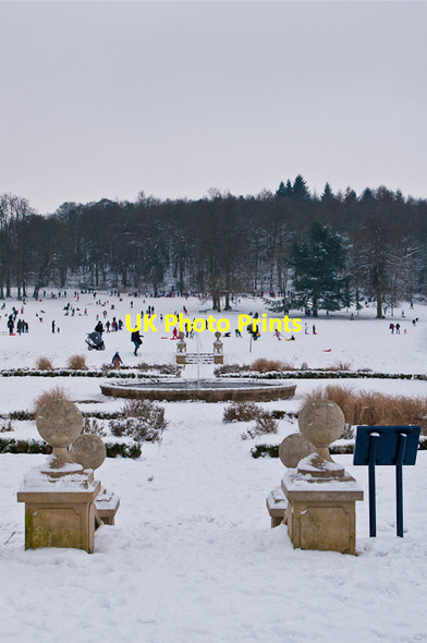 Photo 6"x4" Priory Park in snow Reigate c2013 P1