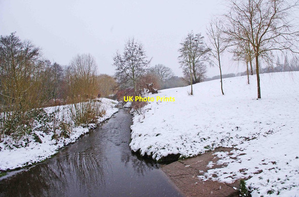 Photo 6"x4" Blake Brook in Springfield Park, looking west, Kidderminster Kidderminster c2013