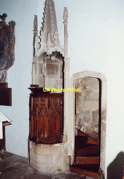 Photo 6"x4" Holy Trinity, Cold Ashton - Pulpit Cold Ashton c2000