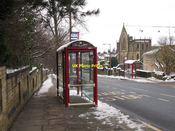 Photo 6"x4" Bus stops on Free School Lane Halifax c2013