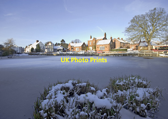 Photo 6"x4" Swanland pond in winter Swanland c2013