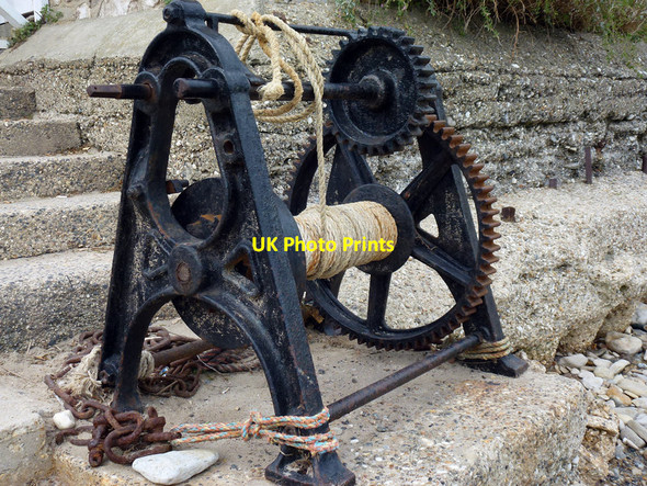 Photo 6"x4" Winch above the beach at Lulworth Cove West Lulworth c2012
