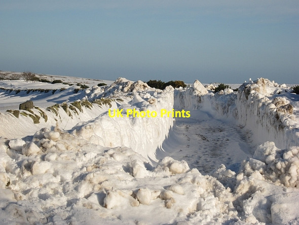 Photo 6"x4" Snow on the Dowlaw Road Old Cambus c2013