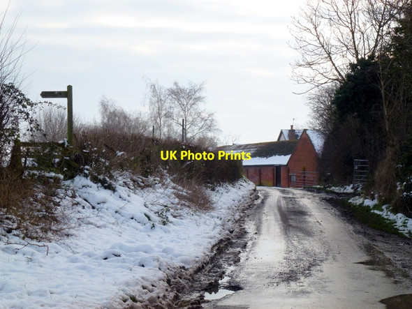 Photo 6"x4" Path from Walk Farm Little Welland c2013